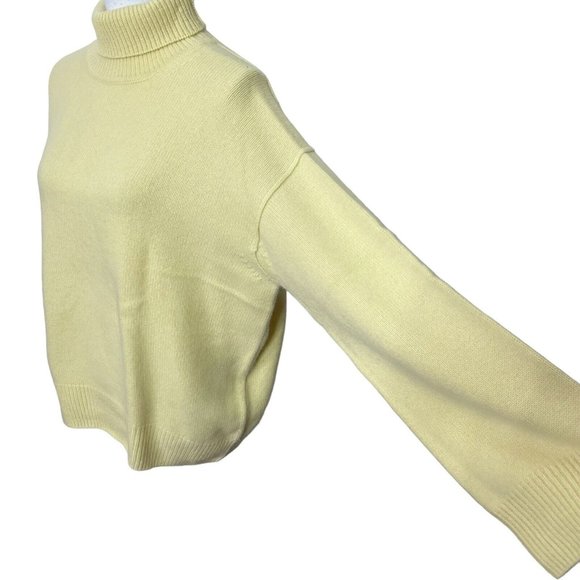 MANDKHAI Oversized Mongolian Cashmere Turtleneck Sweater Jumper Yellow One Size - Picture 8 of 12